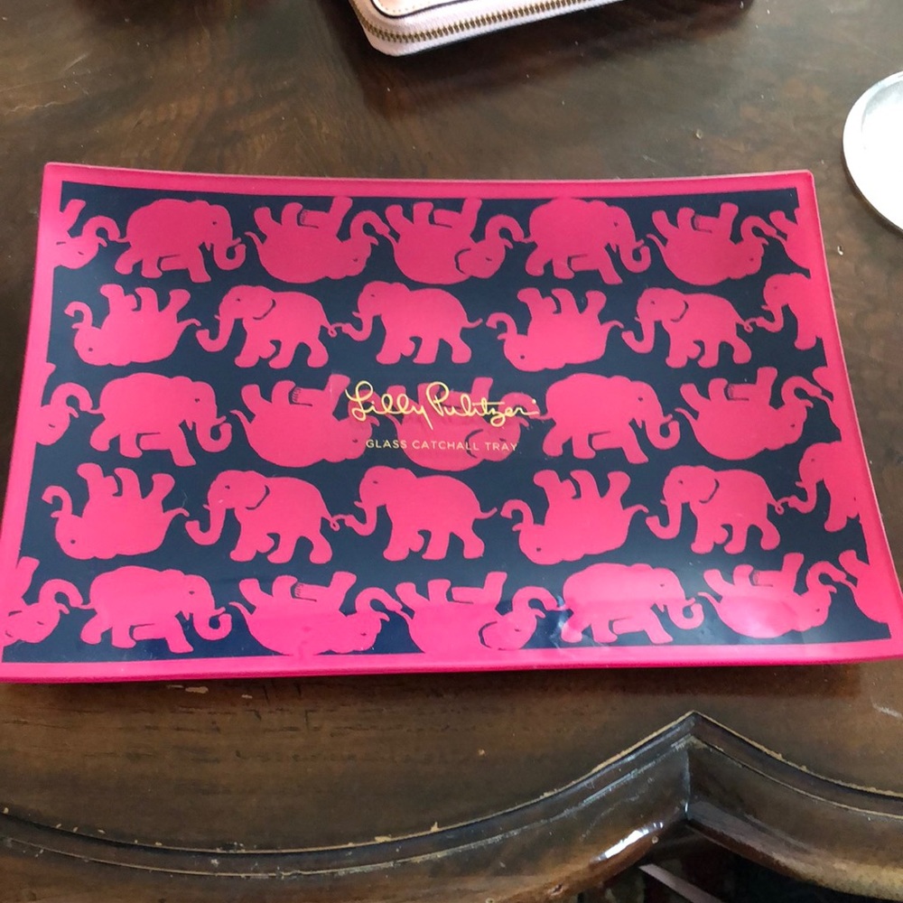 COPY - Lilly Pulitzer Glass Catchall tray “Tusk n…